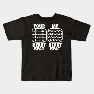 Funny Analog Synthesizer Heartbeat Waveforms ADSR Kids T-Shirt